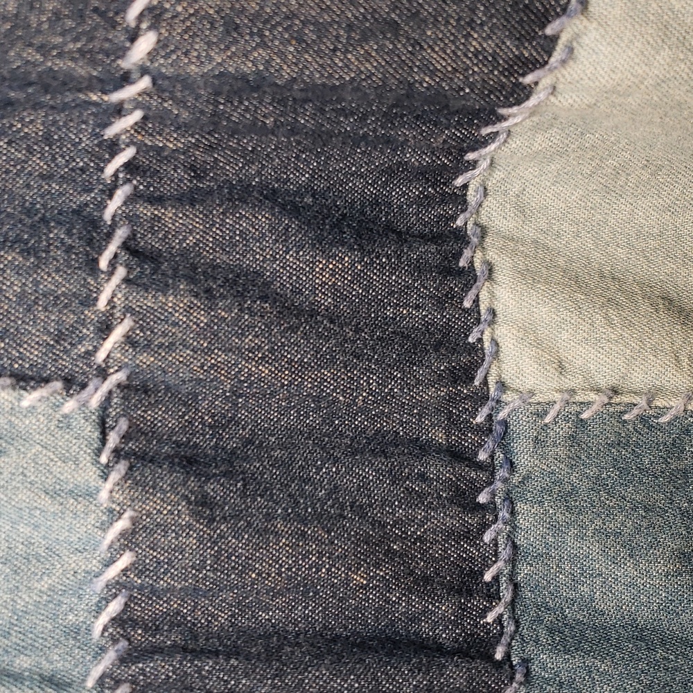 Vintage Patchwork, Kneedlepoint Women's Button Do… - image 5